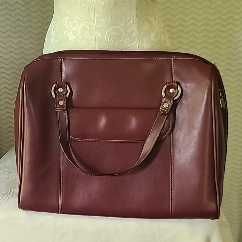 McKlein large burgundy sashel.